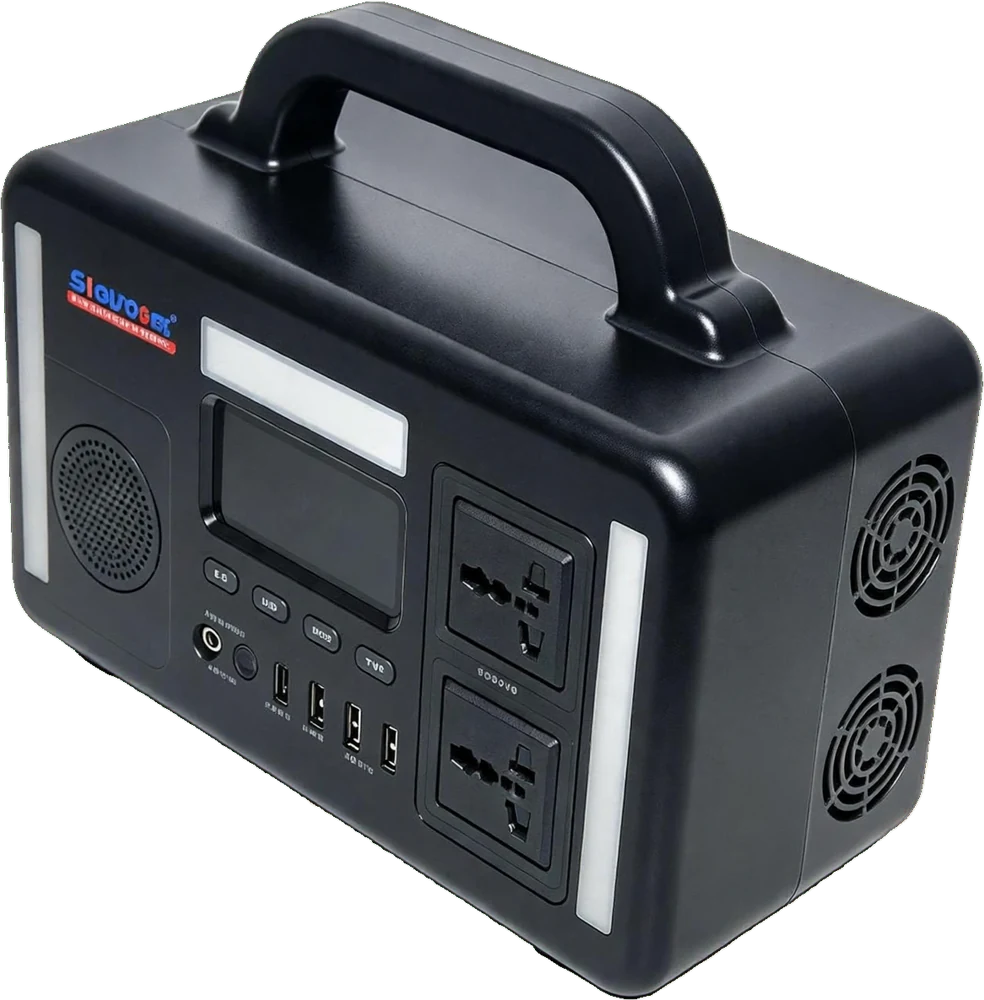 Andone 300W portable power station with LED lamps and speaker